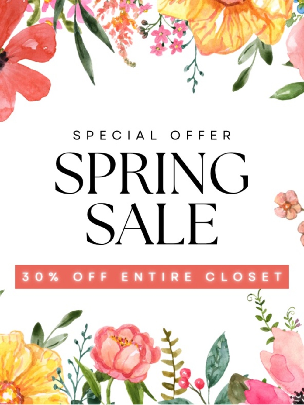 NFS - Spring Sale - temporary markdown of 30% on everything